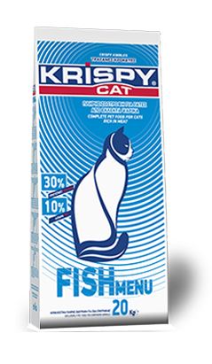 Krispy Cat Adult Fish Menu Τρίχρωμη 20kg