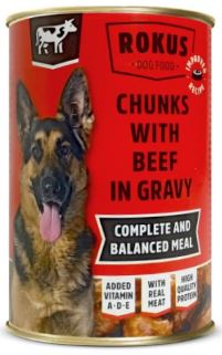 Rokus Σκύλου Βοδινό 1250g (κιβώτιο 12 τεμάχια)