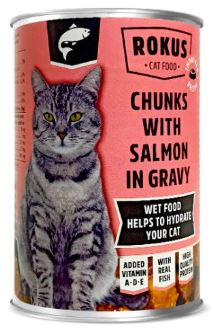 Rokus Γάτας Σολωμό 410g (κιβώτιο 24τεμάχια)